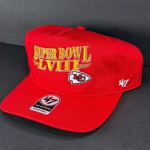 47 Brand Kansas City Chiefs Super Bowl LVIII Red Snapback Hat NFL Championship